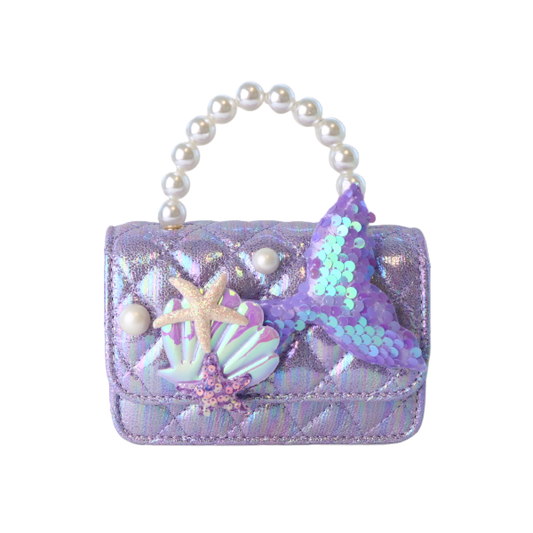 DOE A DEAR -  Mermaid Shiny Quilted Purse