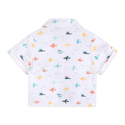 Planes Baby Shirt & Shorts Set (Organic Muslin)