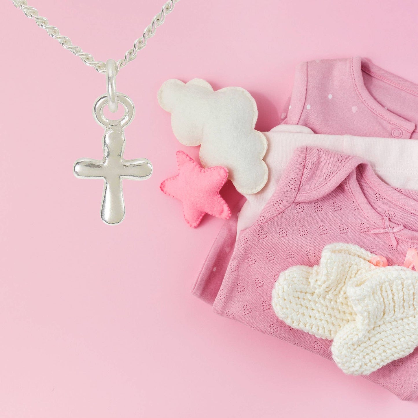 Nk - Baby Puff Cre Sil Plt 13"Cable Ch