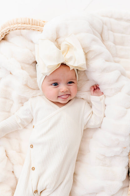 Baby Bling® Faux Silk Big Classic Bow on soft nylon headband