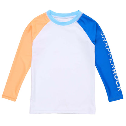 SNAPPER ROCK - Blue Papaya LS Rash Top