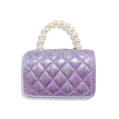 DOE A DEAR - Crown Applique Shiny Quilted Purse