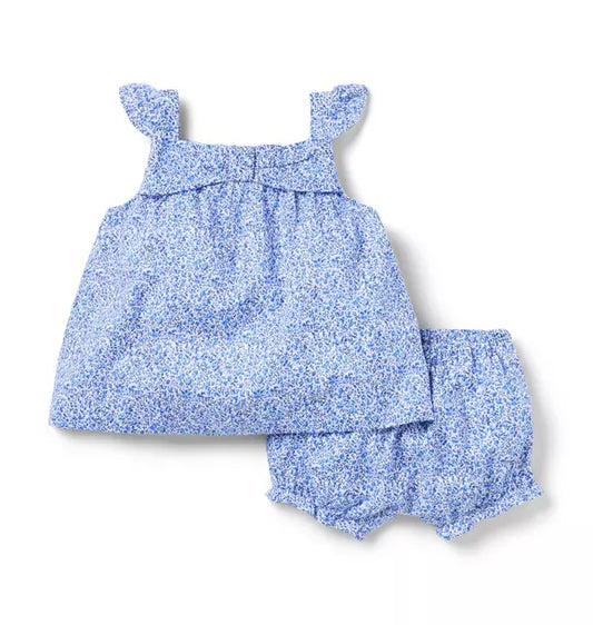 JANIE AND JACK - G W Blue Ditsy Floral SL Set SMR4