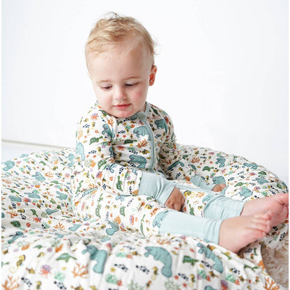 EMERSON AND FRIENDS- Manatee Bamboo Baby Pajamas Convertible Romper