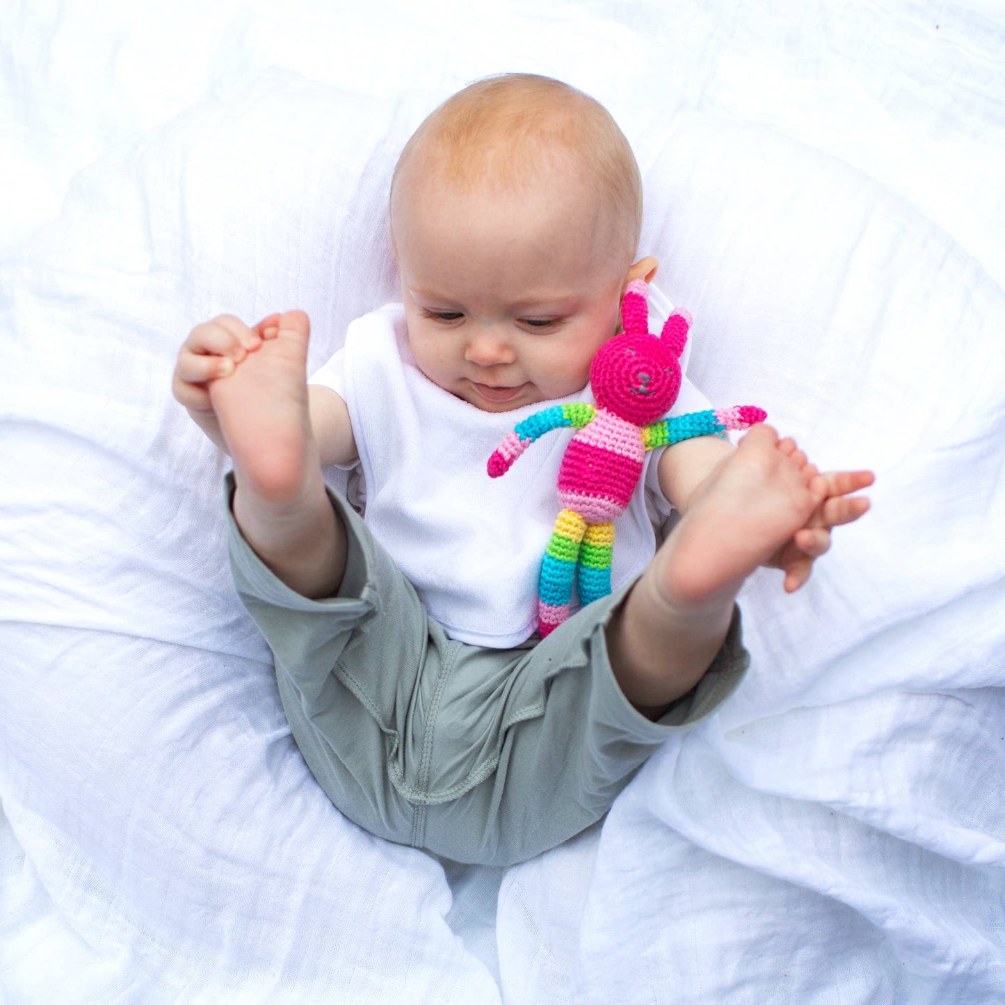 Animal Friend Rattle made from Organic Cotton