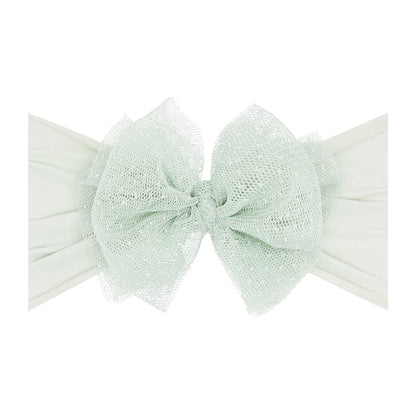 Baby Bling® Tulle FAB® soft nylon headband with tulle bow