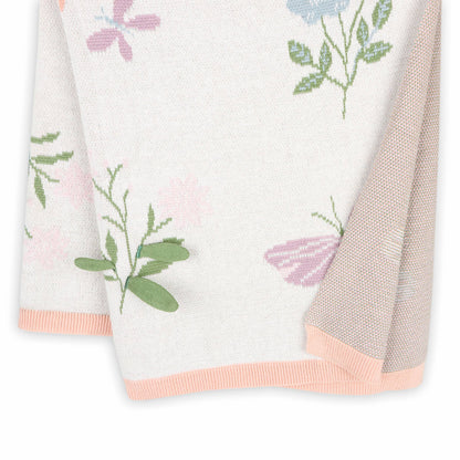 Bloom Butterfly 3D - Organic Jacquard Knit Baby Blanket