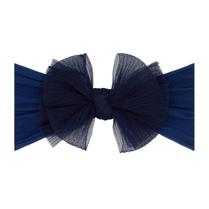 Baby Bling® Tulle FAB® soft nylon headband with tulle bow