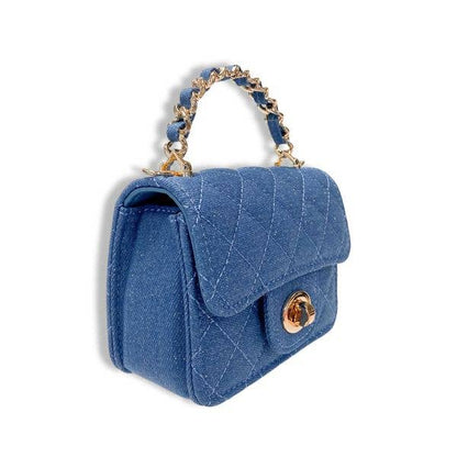 DOE A DEAR -  Sparkly Denim Quilted Purse