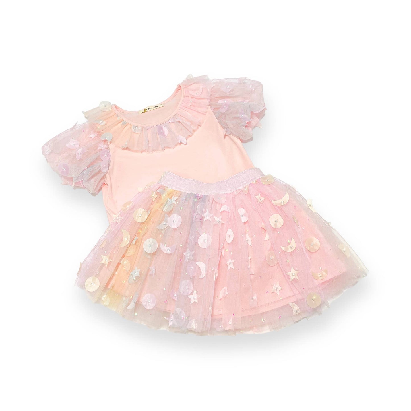 DOE A DEAR -  Moon & Star Embellished Tutu