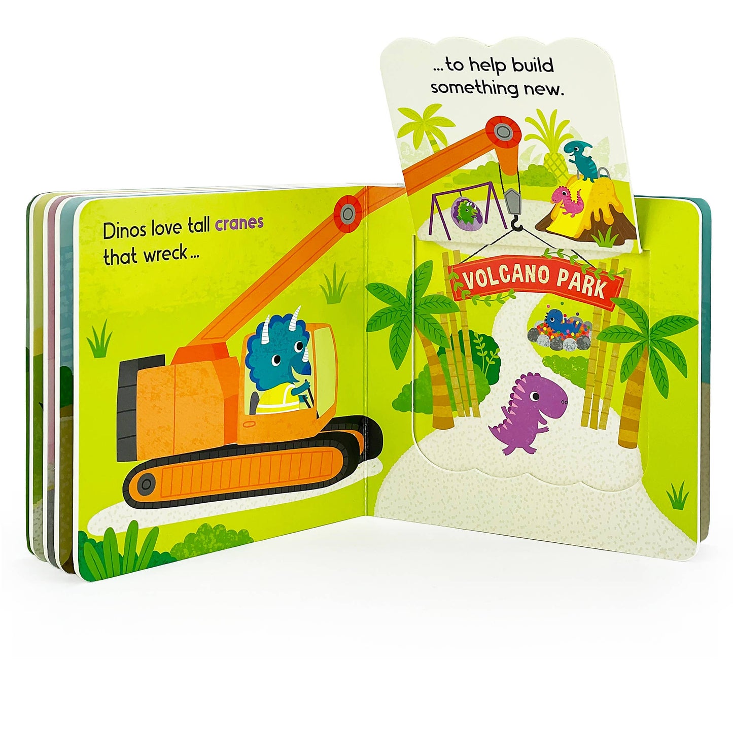 Dinos Love Diggers Lift-a-Flap Board Book