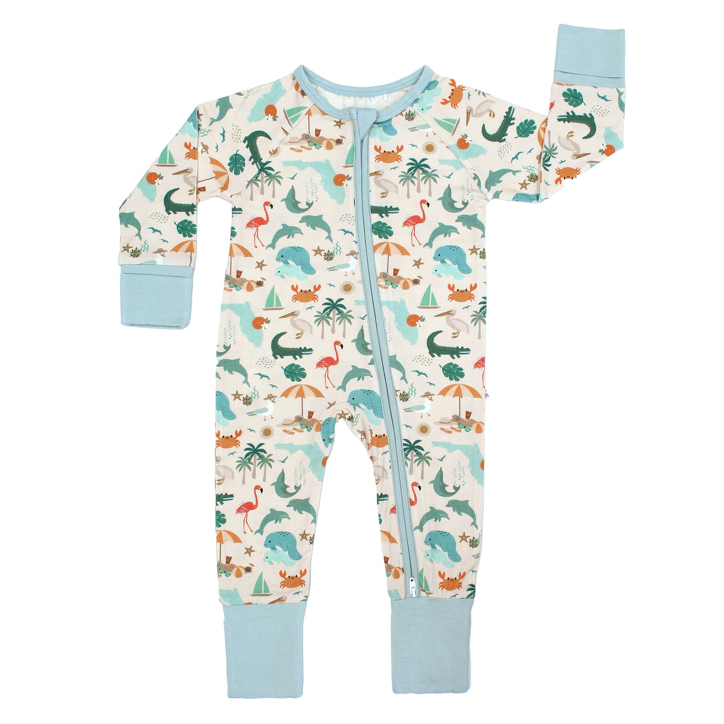 EMERSON & FRIENDS - Explore Florida Souvenir Bamboo Convertible Baby Pajamas