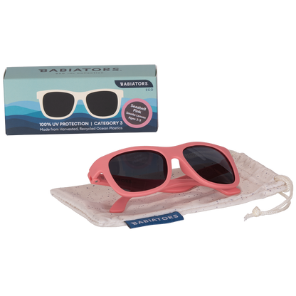 Kids Eco Collection: Navigator Sunglasses in Seashell Pink