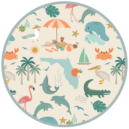 EMERSON & FRIENDS - Explore Florida Souvenir Bamboo Convertible Baby Pajamas