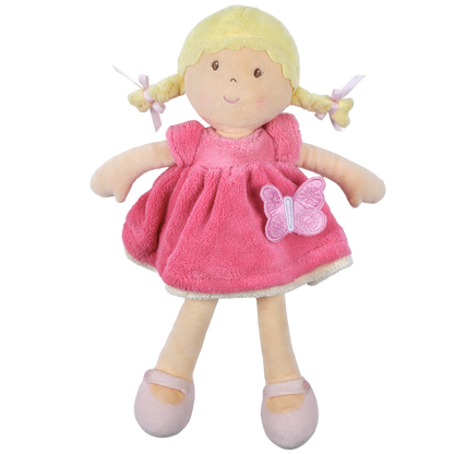 Ria Blonde Hair with Pink and White Dress