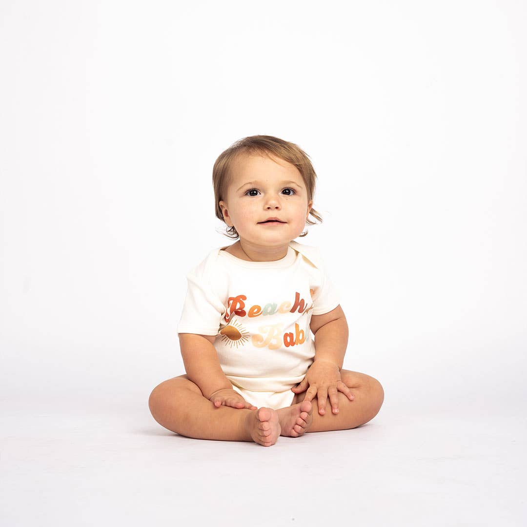 EMERSON AND FRIENDS - Beach Baby Onesie - Beach Babe, Cotton