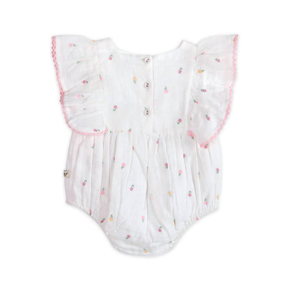 Margot Flower Baby Romper + Headband (Organic)