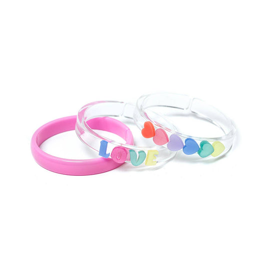 LILIES & ROSES -Love & Hearts Pastel Pearlized Bangles