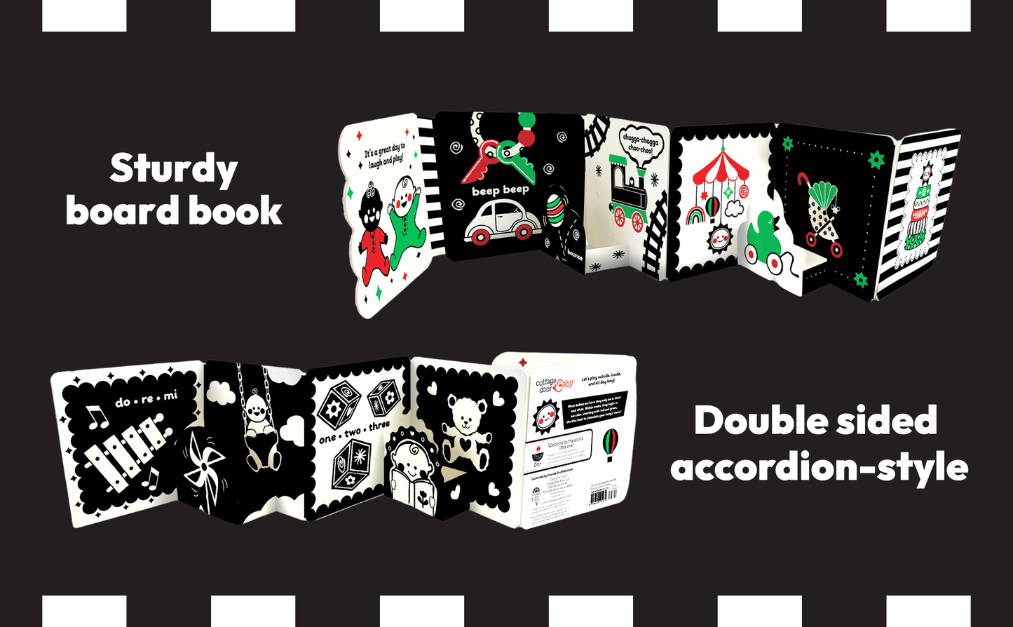 Look, Look, Baby! Playtime High Contrast Black & White Book