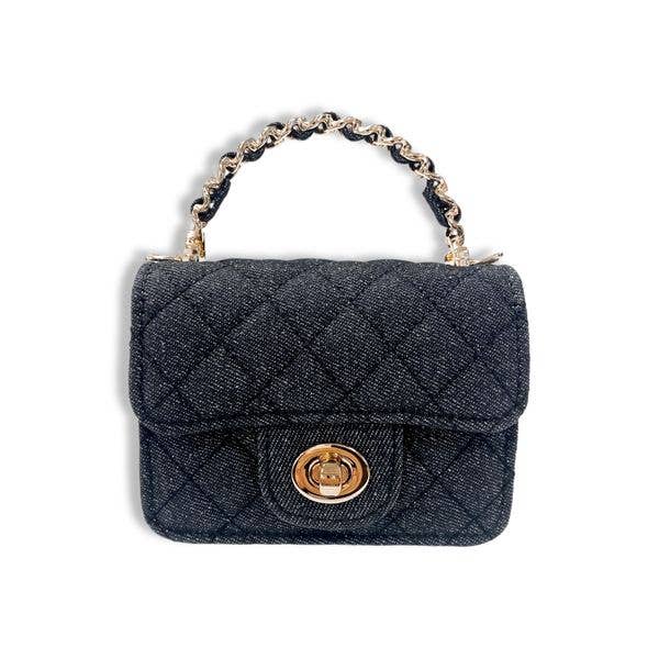 DOE A DEAR -  Sparkly Denim Quilted Purse