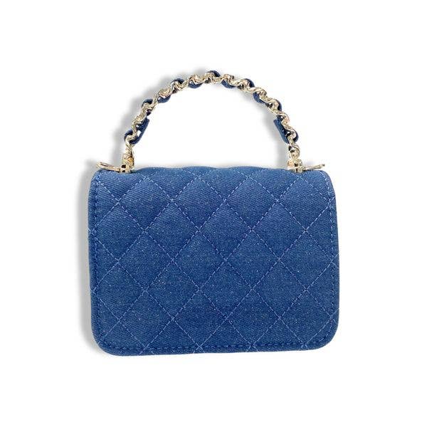 DOE A DEAR -  Sparkly Denim Quilted Purse