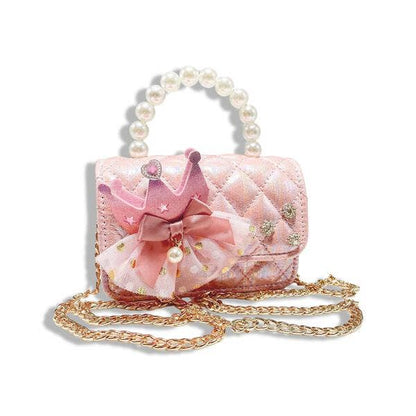 DOE A DEAR - Crown Applique Shiny Quilted Purse