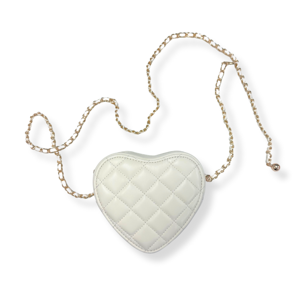 DOE A DEAR -  Quilted Leather Heart Purse