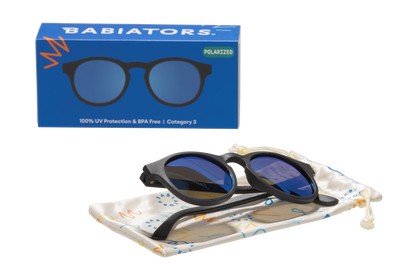BABIATORS - Jet Black w/ Cobalt Blue Lens  Polarized Keyhole Sunglasses