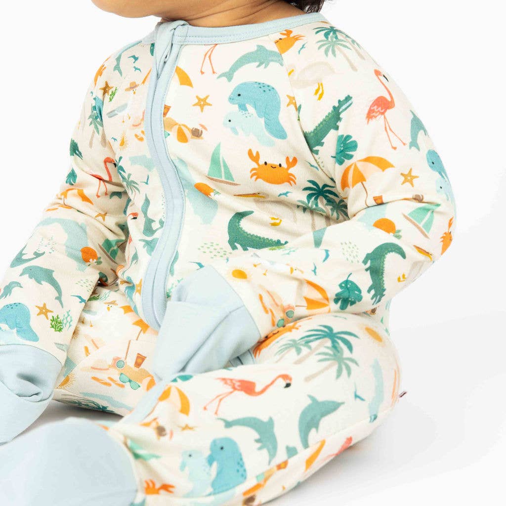 EMERSON & FRIENDS - Explore Florida Souvenir Bamboo Convertible Baby Pajamas