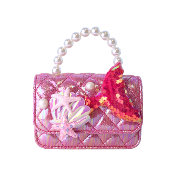 DOE A DEAR -  Mermaid Shiny Quilted Purse