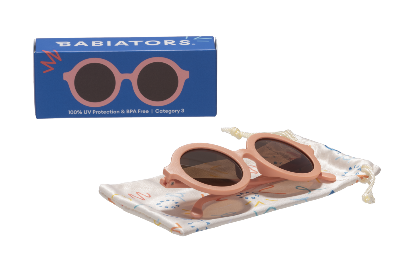 BABIATORS - Peachy Keen Euro Round Kids Sunglasses with Amber Lens