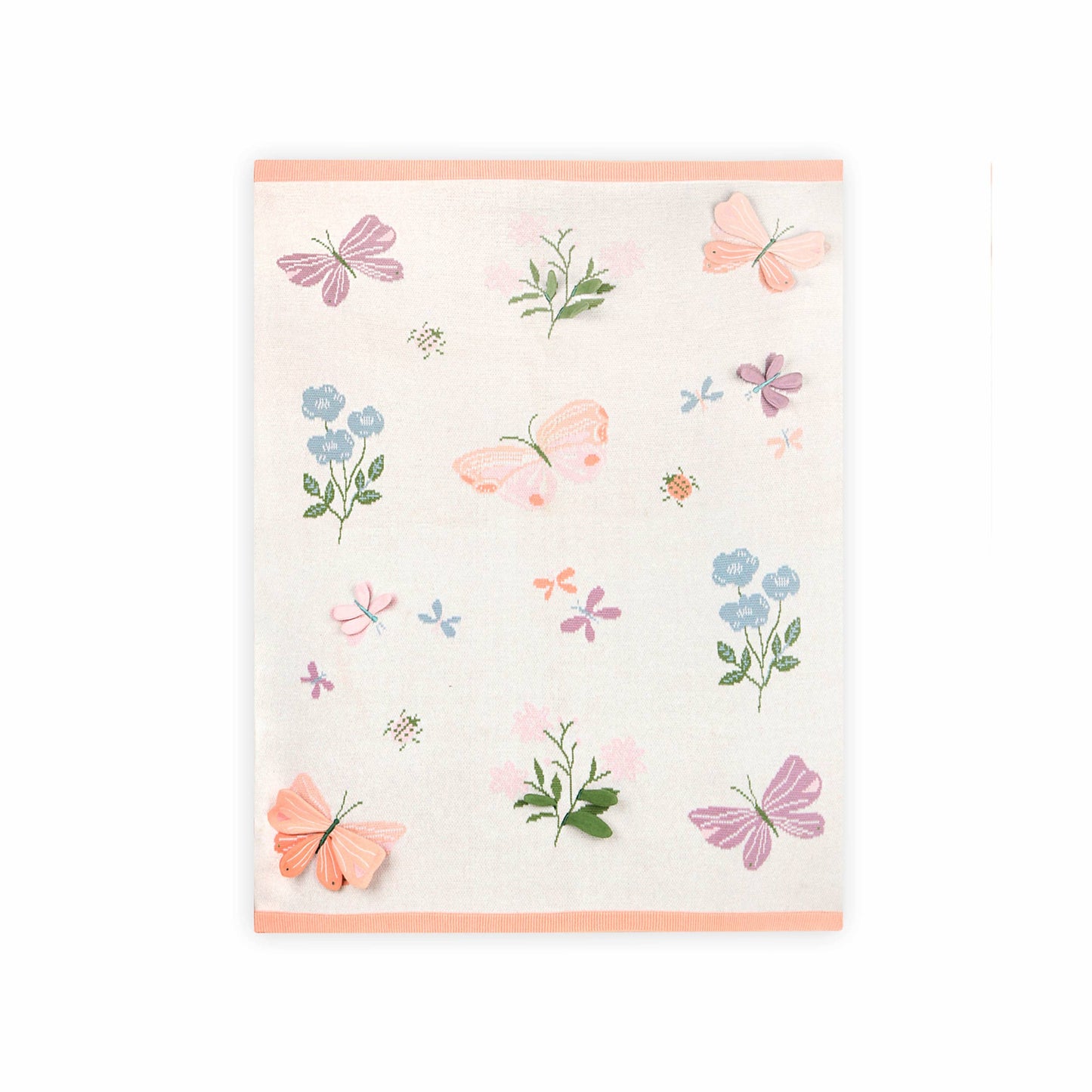 Bloom Butterfly 3D - Organic Jacquard Knit Baby Blanket