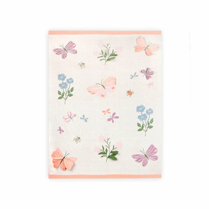 Bloom Butterfly 3D - Organic Jacquard Knit Baby Blanket