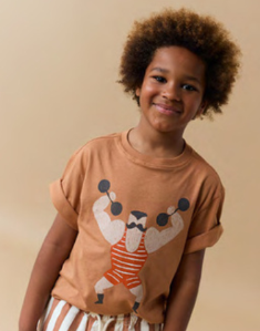 GINGERSNAPS - Boy Nash Graphic Tee W/ Muscle Man Print