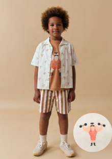 GINGERSNAPS - Boys Coddy Shorts In Thick Stripes