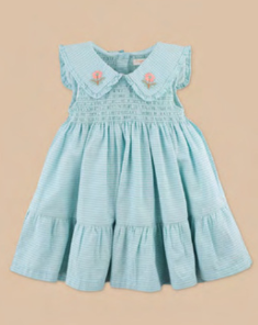 GINGERSNAPERS - Girls Celest Dress W/ Embroidered Collar