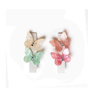 LILIES & ROSES - Butterflies Pearlized Pastel Hair Clip