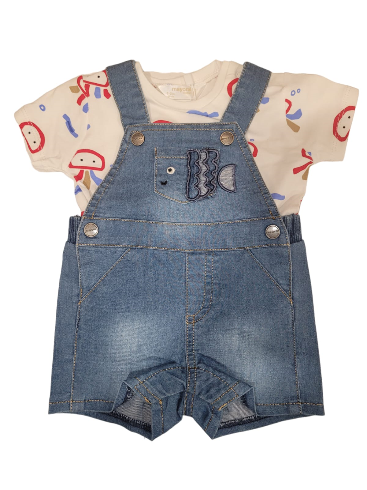 MAYORAL - Denim Dungaree Set