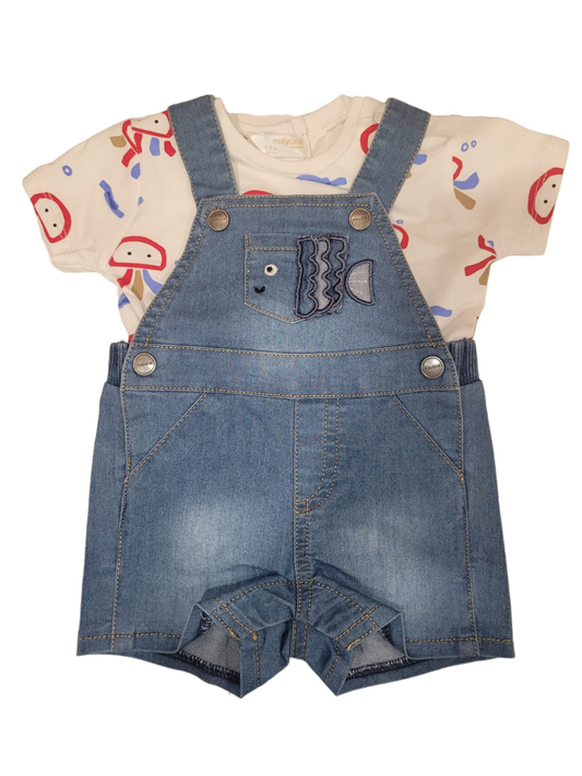 MAYORAL - Denim Dungaree Set