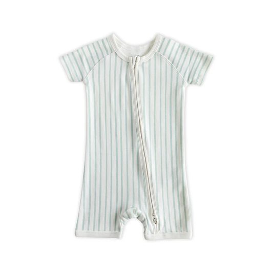 PEHR - Short Sleeve Sleeper - Stripes Away Sea