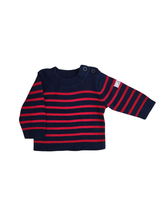 PETIT BATEAU - Baby Boy Knit Stripe Sweater