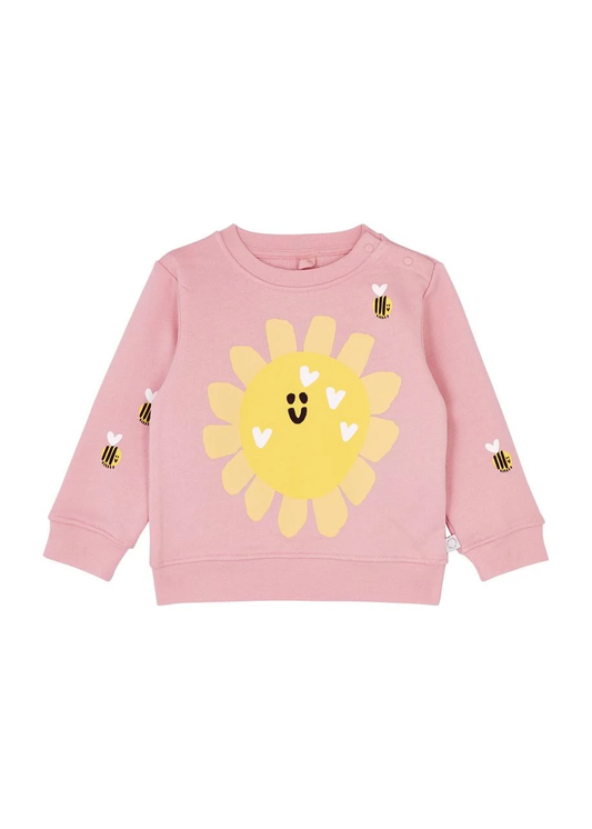 STELLA MCCARTNEY - Baby Girl Sweatshirt With Sunflower Face Print