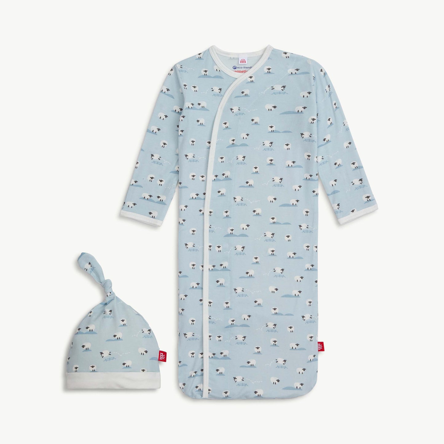 MAGNETIC ME - Baa Baa Baby Blue Modal Magnetic Gown Set
