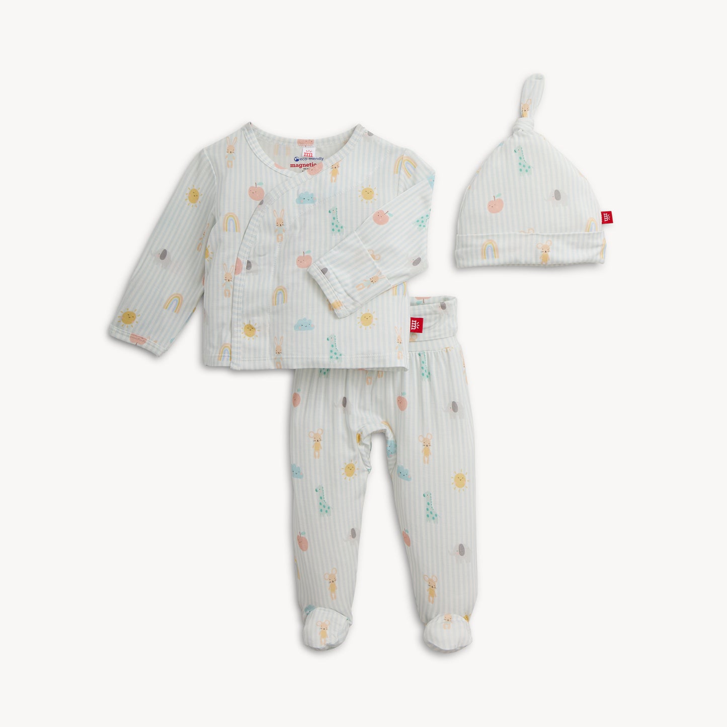 MAGNETIC ME - Lullaby Sky Bl Modal Magnetic Kimono Set 0-3m