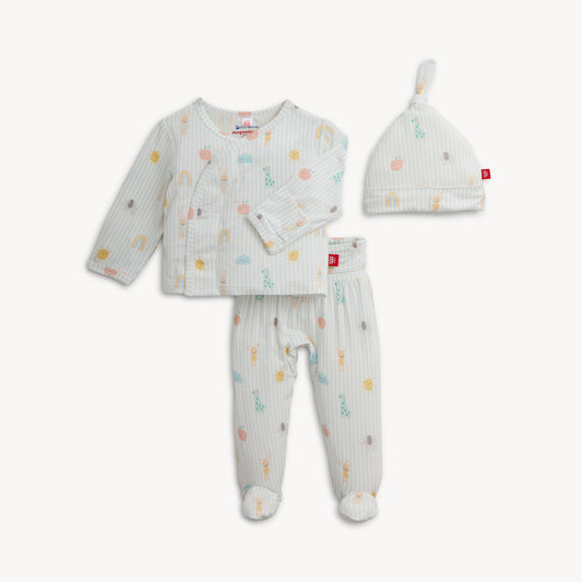 MAGNETIC ME - Lullaby Sky Bl Modal Magnetic Kimono Set 0-3m