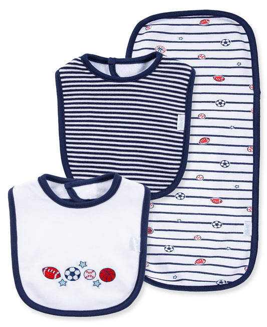 LITTLE ME - sports star 3bib-burp
