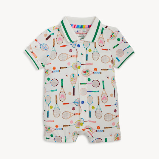 MAGNETIC ME - Love All Modal Magnetic S/s Short Polo Romper