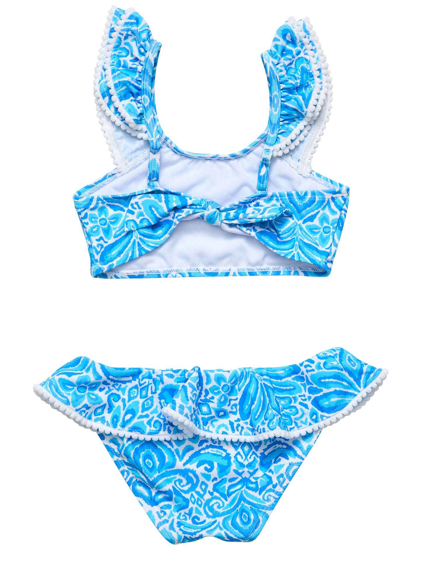 SNAPPER ROCK - Santorini Blue Frill Crop Bikini