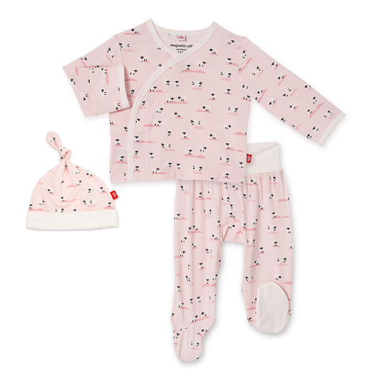 MAGNETIC ME - Baa Baa Baby Pink Modal Mag Kimono 3-pc Set