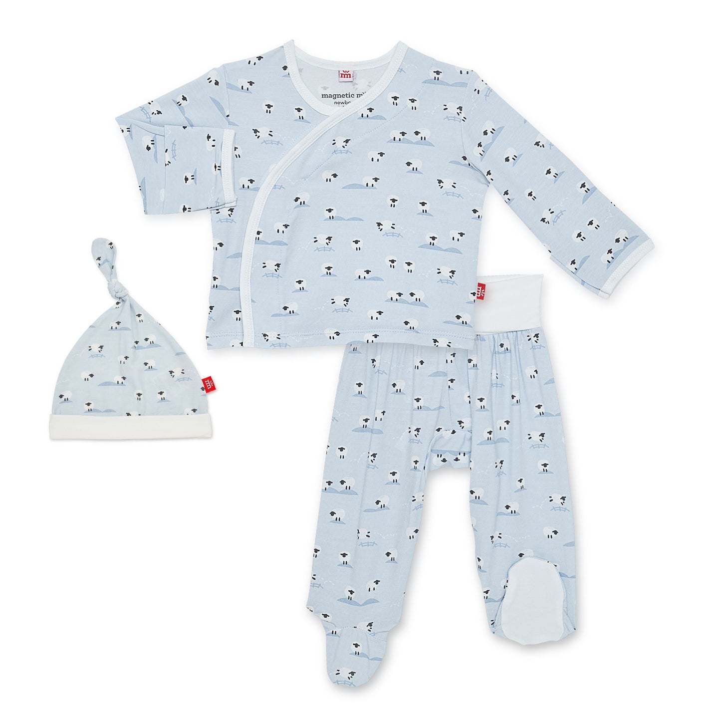 MAGNETIC ME - Baa Baa Baby Blue Modal Mag Kimono 3-pc Set